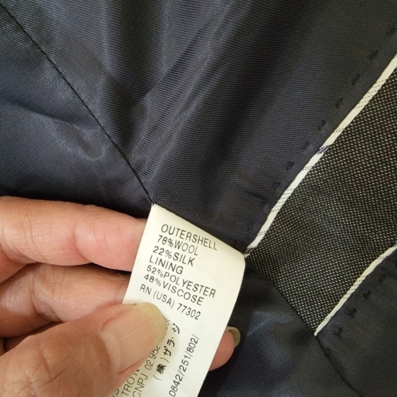 ZARA Woman Limited Edition Wool Silk Blend Blazer Sz 6 Gray Single Breasted Line - Picture 11 of 12